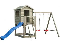 Domek dziecięcy Paul ze ślizgiem i podwójną huśtawką