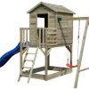 Domek dziecięcy Paul ze ślizgiem i pojedyńczą huśtawką
