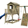 Domek dziecięcy Paul ze ślizgiem i poj. huśtawką i ścianką wspinaczkową