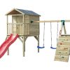 Domek dziecięcy Hank 2 z podw. huśtawką i ścianką wspinaczkową